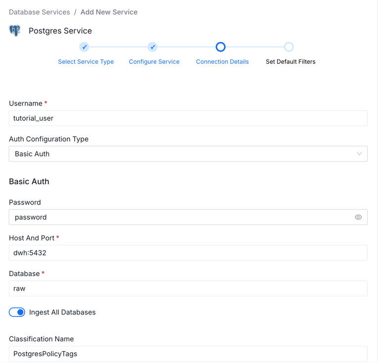 New Postgres Service