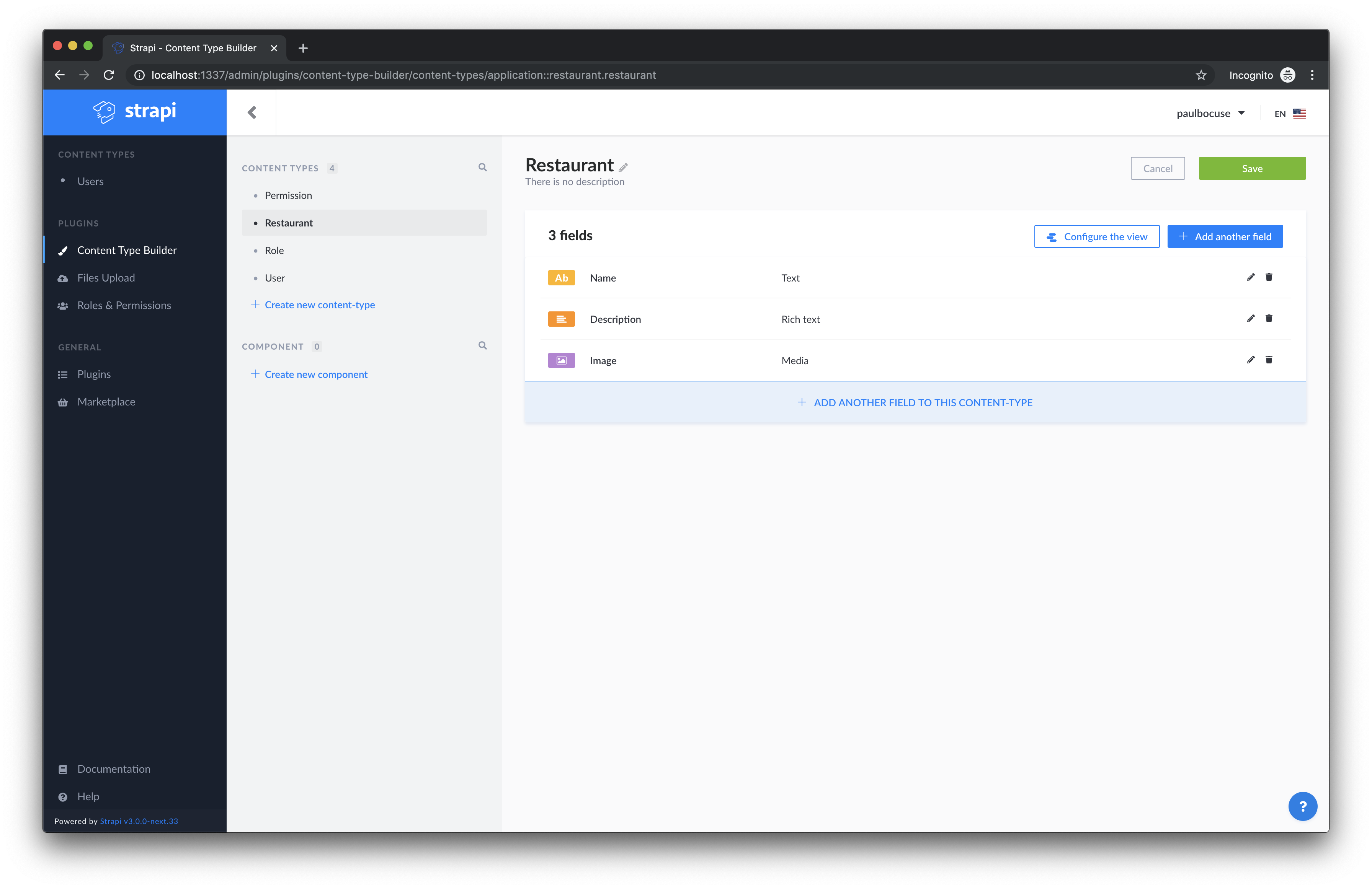 Restuarant Save Screen Restaurant Save Screen
