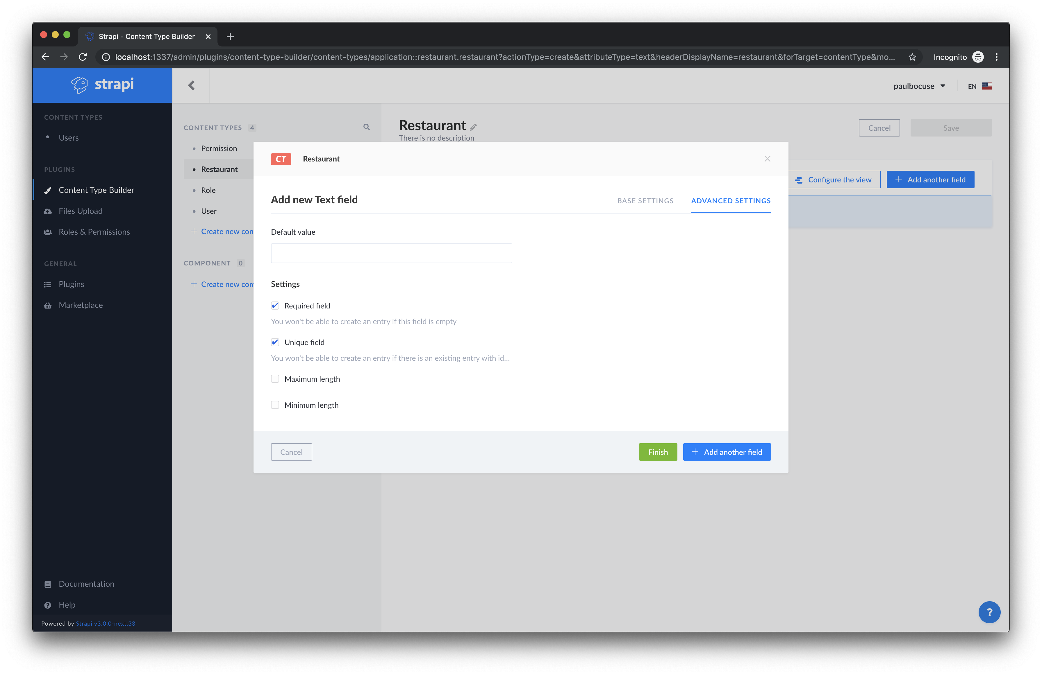 Restuarant Name Advanced Settings Restaurant Name Advanced Settings