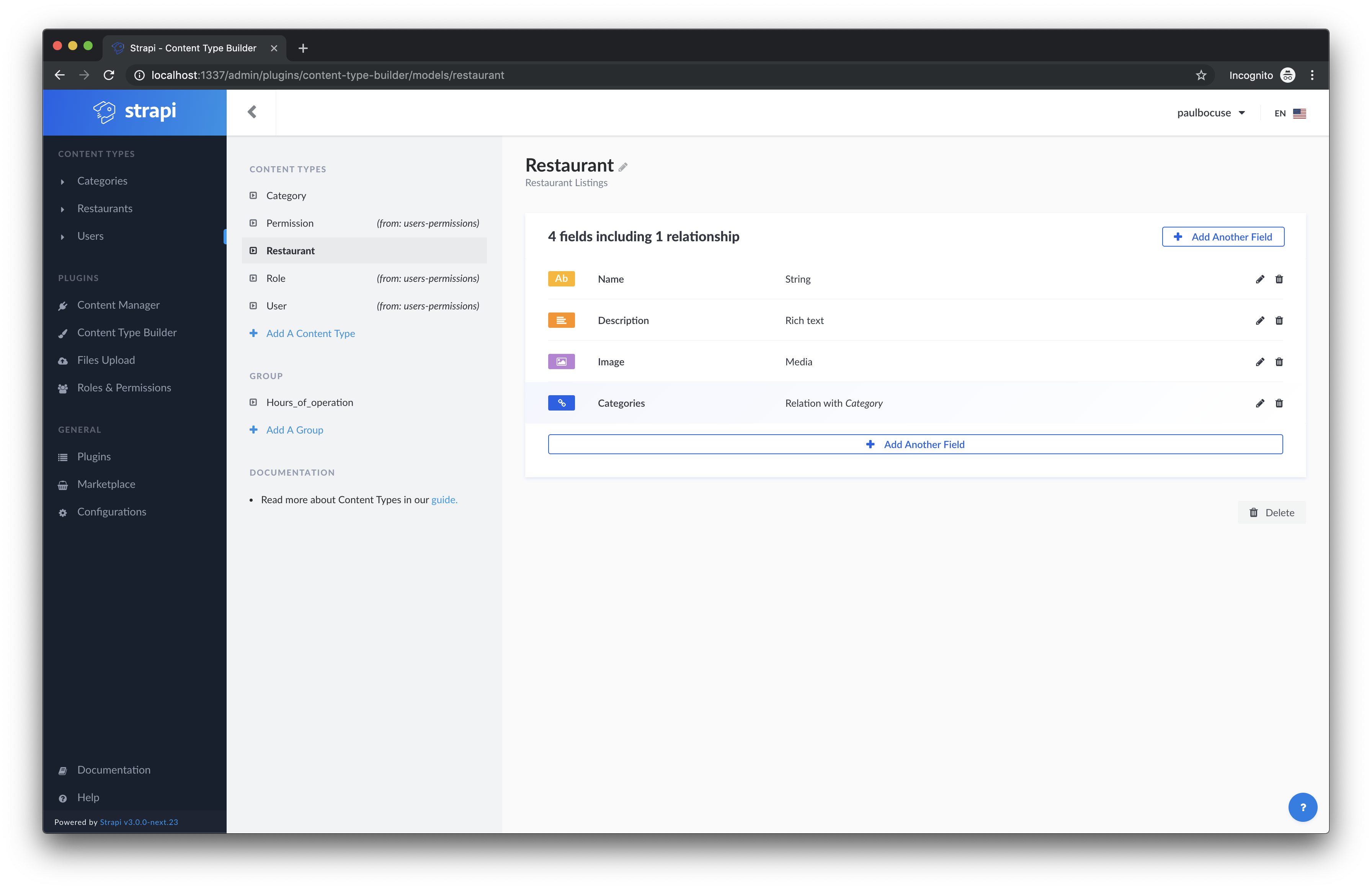 Edit Restaurant Add Another Field Edit Restaurant Add Another Field